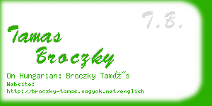 tamas broczky business card